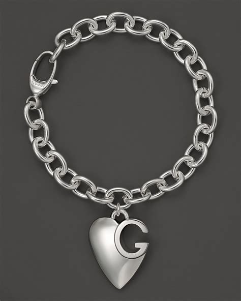 gucci charm bracelet silver|gucci sterling silver charm bracelet.